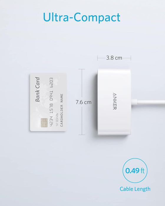 Anker USB C Hub, PowerExpand 3-in-1 USB C Hub, with 4K HDMI, 100W Power Delivery, USB 3.0 Data Port, for iPad Pro, MacBook Pro, MacBook Air, XPS, Note 20, Spectre, and More (White)