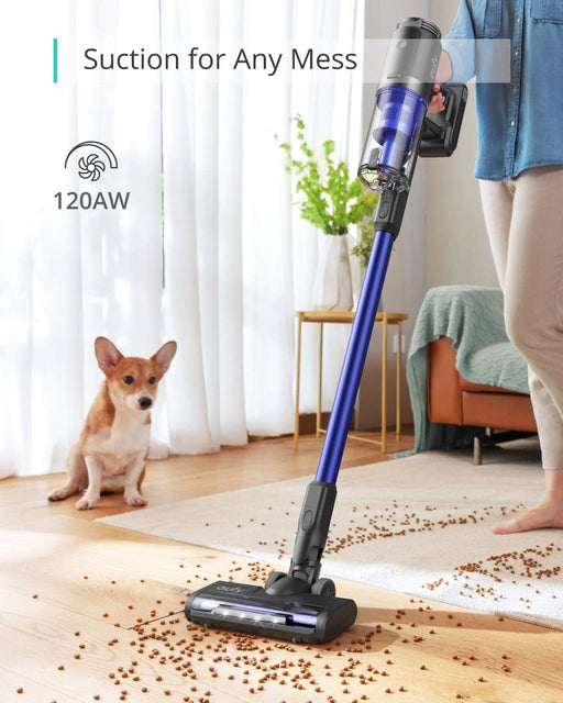 Anker eufy T2501G23, HomeVac S11 Go, Cordless Stick Vacuum Cleaner, Lightweight, Cordless, 120AW Suction Power, Detachable Battery, Cleans Carpet to Hard Floor