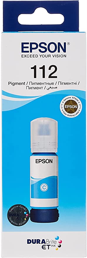 Epson 112 EcoTank Pigment Cyan Ink Bottle 70.0 ml - C13T06C24A