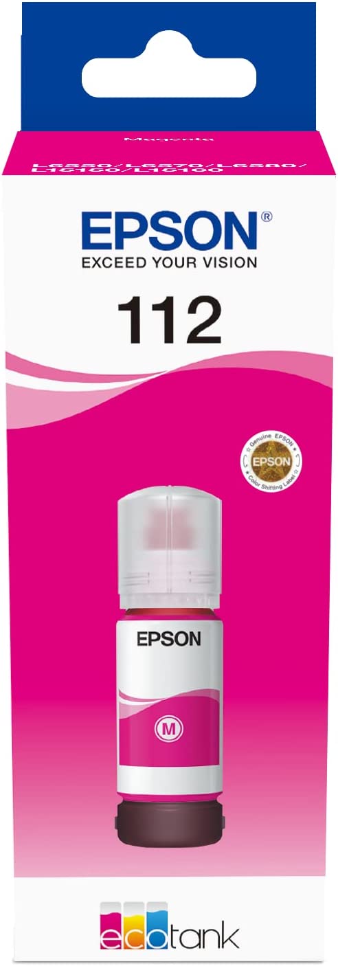 Epson 112 EcoTank Pigment Magenta Ink Bottle 70.0 ml - C13T06C34A