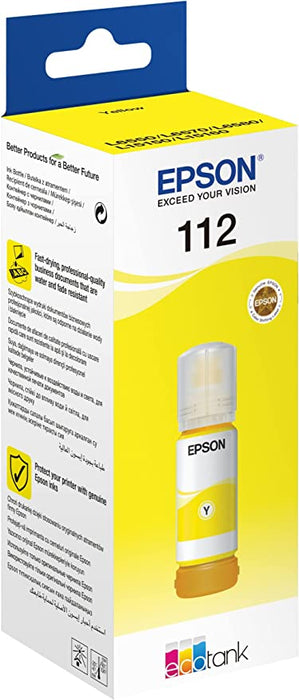 Epson 112 EcoTank Pigment Yellow Ink Bottle 70.0 ml - C13T06C44A