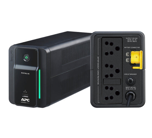 APC Back-UPS700VA,230V,AVR,IECSockets,390Watts/700VA - BVX700LUI-MS