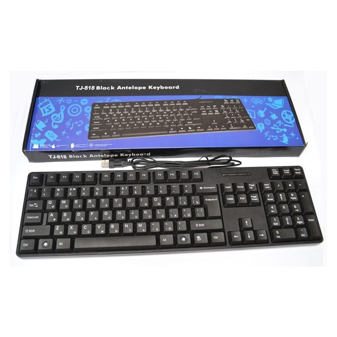 TJ-818 Black Antelope Wired Keyboard