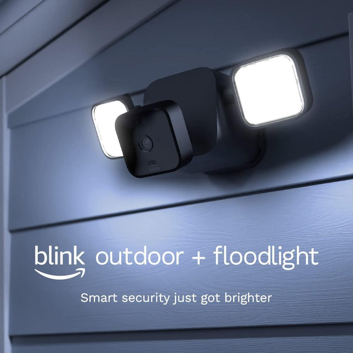 Blink Floodlight Camera - Wireless smart security Outdoor camera-(3rd Gen) + LED mount, longlasting battery, motion detection