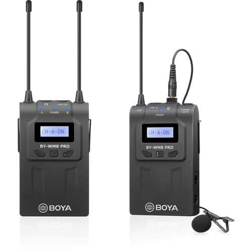 BOYA BY-WM8 Pro-K1 UHF Wireless Microphone System - with Dual-Channel Wireless Receiver