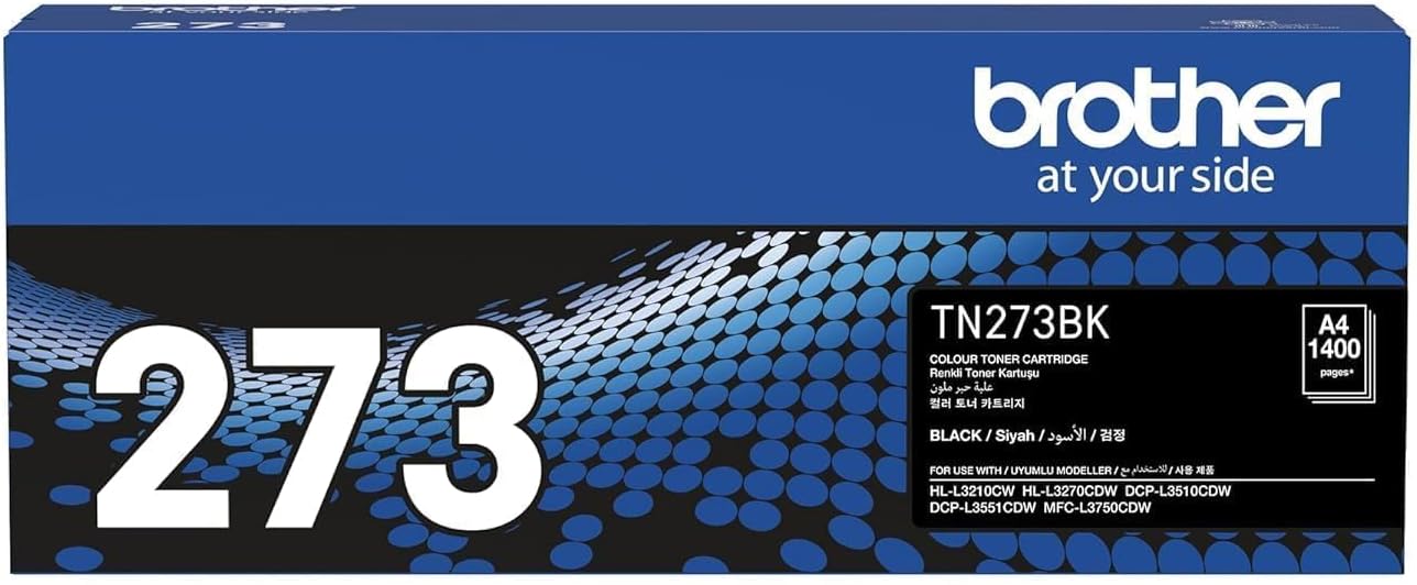  Brother Genuine TN273BK Standard Yield Black Ink Printer Toner Cartridge