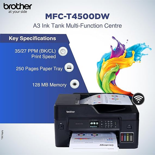 Brother MFC-T4500DW InkTank Printer Print Scan Fax Copy
