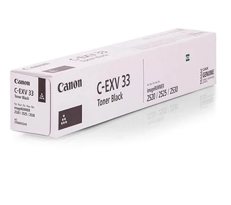 Canon C-EXV 33 Black Toner cartridge for imageRUNNER 2520, 2520i, 2525, 2525i, 2530, 2530i - 2785B002AA