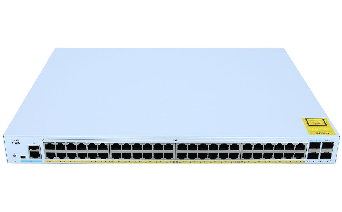 Cisco Business CBS350-48P-4G 48 Port Gigabit PoE Managed Network Switch