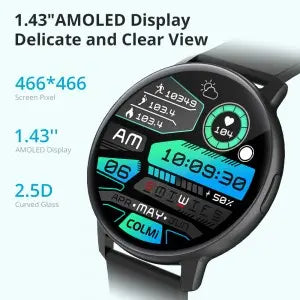 COLMI I31 Smartwatch 1.43″ AMOLED Screen Always On Display 100+ Sport Mode Smart Watch