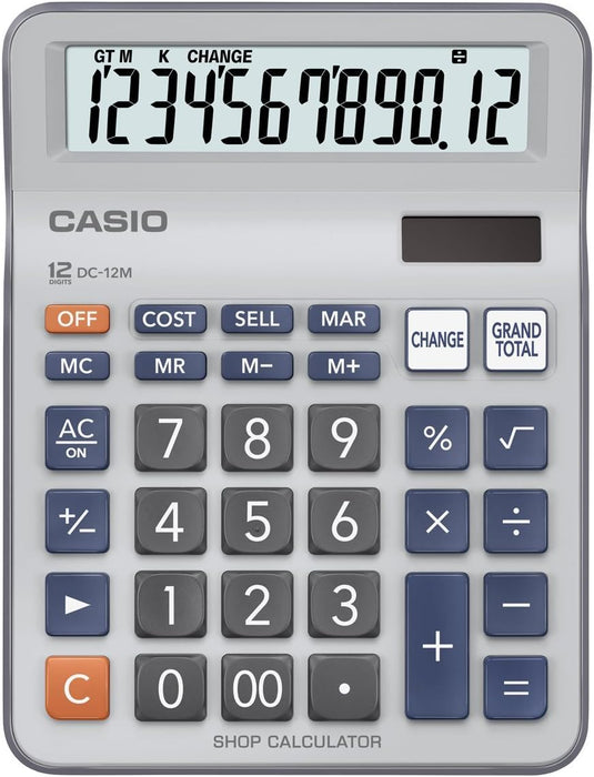 Casio DC-12M Shop 12 Digits Shop Calculators