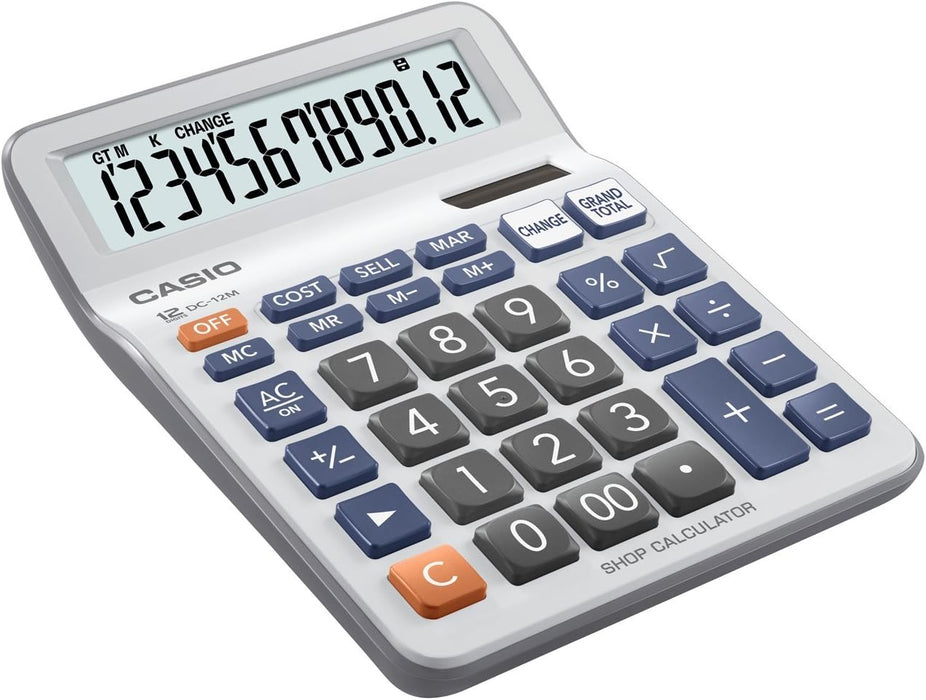 Casio DC-12M Shop 12 Digits Shop Calculators