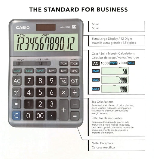 Casio DF-120FM Practical 12 digits Cost Sell  Margin Calculator