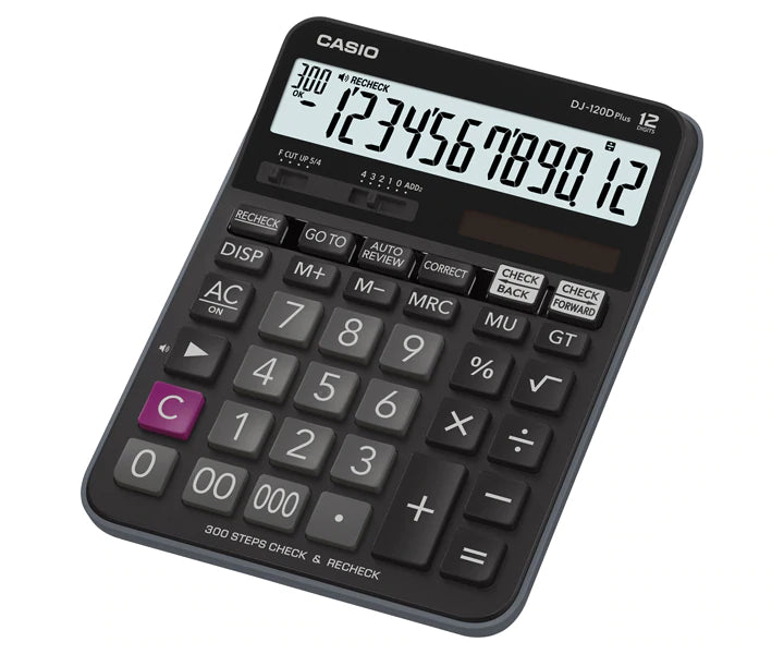 Casio DJ-120D Plus Desktop Check Calculator - 12 digits, 300 steps