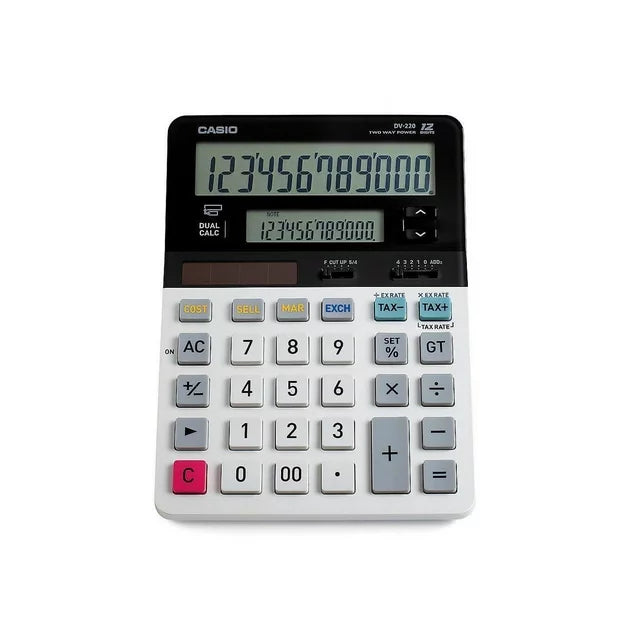 Casio DV-220 Dual Display Desktop Calculator