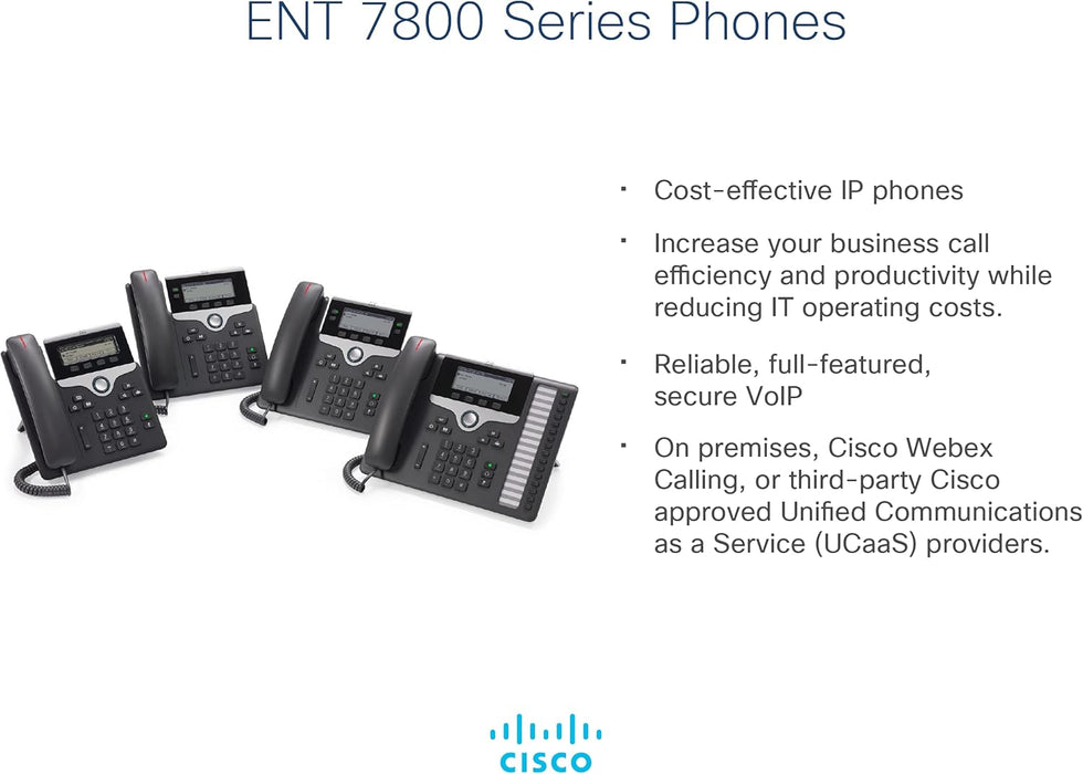 Cisco CP-7841-K9  7800 Series Voip Phone (Power Supply Not Included), black