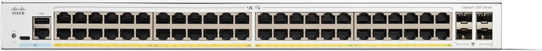 Cisco Catalyst 1300-48P-4G Managed Switch, 48 Port GE, PoE, 4x1GE SFP, Limited Lifetime Protection
