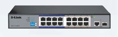  D-Link DES-F1016P-E 16-port Fast Ethernet Unmanaged Long Range 250m PoE+ Surveillance Switch