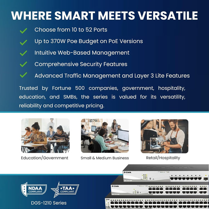  D-Link DGS-1210-52 48 Ports Gigabit Smart Switch