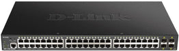 D-Link DGS-1250-52XMP-6KV 48-Port Gigabit Smart Managed PoE+ Switch with 4 10G SFP+Ports 