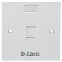 D-Link NFP-0WHI11 Single Faceplate Accepts One Keystone Jack with Shutter & ID Plate 86*86 mm White Square