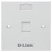 D-Link NFP-0WHI11 Single Faceplate Accepts One Keystone Jack with Shutter & ID Plate 86*86 mm White Square