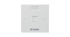 D-Link NFP-0WHI11 Single Faceplate Accepts One Keystone Jack with Shutter & ID Plate 86*86 mm White Square