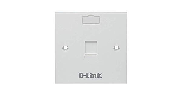 D-Link NFP-0WHI11 Single Faceplate Accepts One Keystone Jack with Shutter & ID Plate 86*86 mm White Square