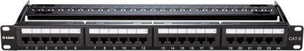  D-Link NPP-C61BLK241 Cat6 24-Port Patch Panel – Fully Loaded, 1U Rackmount