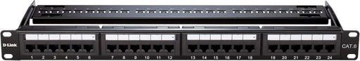  D-Link NPP-C61BLK241 Cat6 24-Port Patch Panel – Fully Loaded, 1U Rackmount