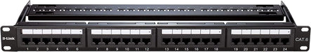  D-Link NPP-C61BLK241 Cat6 24-Port Patch Panel – Fully Loaded, 1U Rackmount