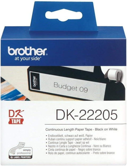 Genuine Brother DK-22205 Continuous Paper Label Roll 62 mm wide