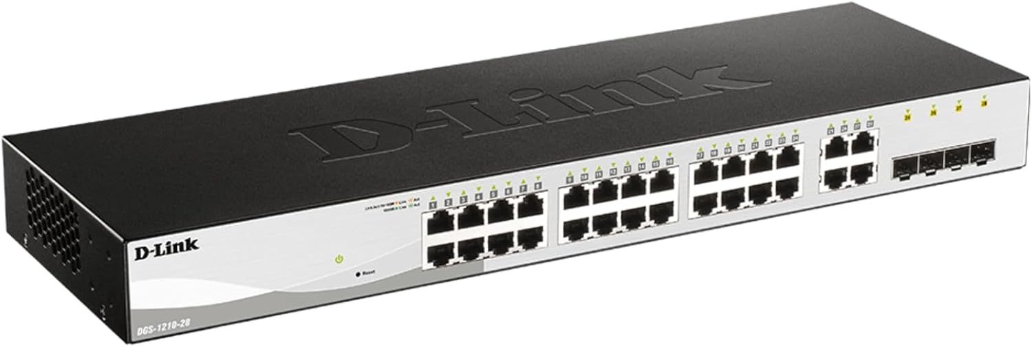 Dlink DGS-1210-28 28-Port Gigabit Smart Managed Switch Non-POE