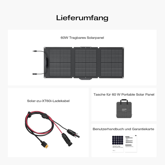 EcoFlow 60W Portable Solar Panel- (EFSOLAR60N)