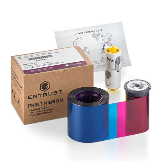 Entrust 525100-004-S100 YMCKT Full Color Ribbon Kit