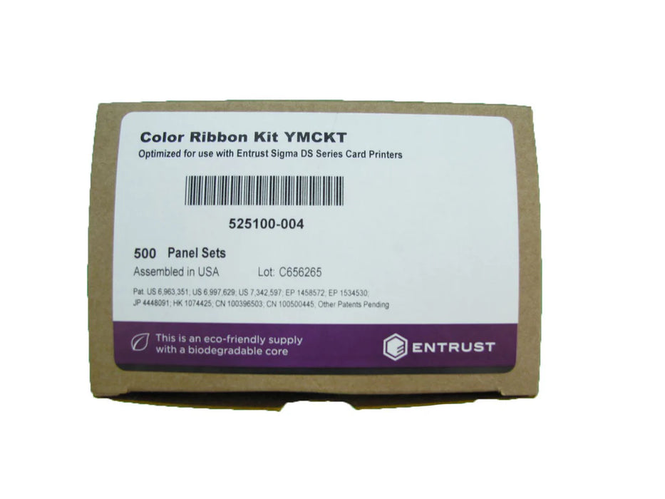 Entrust 525100-004-S100 YMCKT Full Color Ribbon Kit