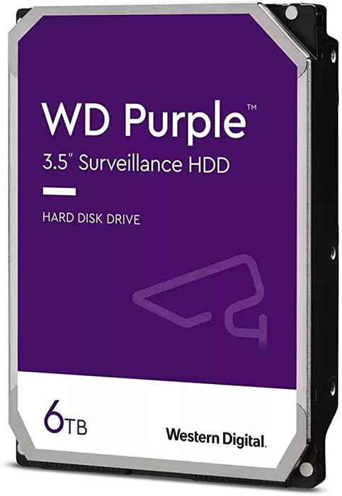 Western Digital 6TB Surveillance Internal Hard Disk Drive 128MB 5640 rpm -WD63PURZ  Purple