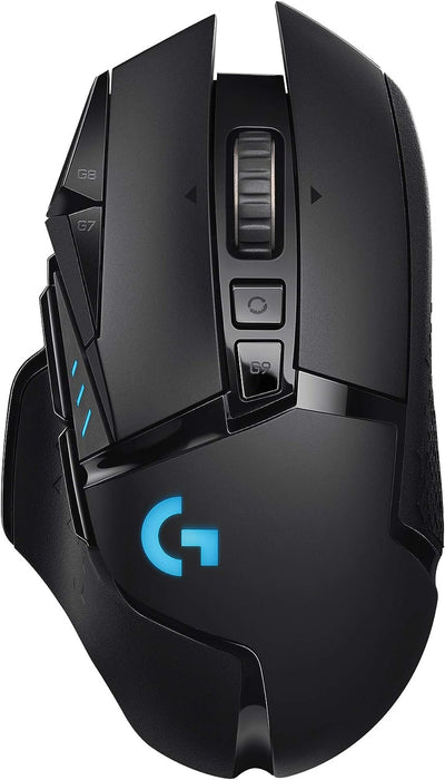 Logitech G502 Lightspeed Wireless Gaming Mouse with Hero 25K Sensor, PowerPlay Compatible, Tunable Weights and Lightsync RGB