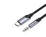 VENTION USB-C MALE TO 3.5MM MALE CABLE –1M GRAY ALUMINUM ALLOY TYPE - VEN-BGKHF