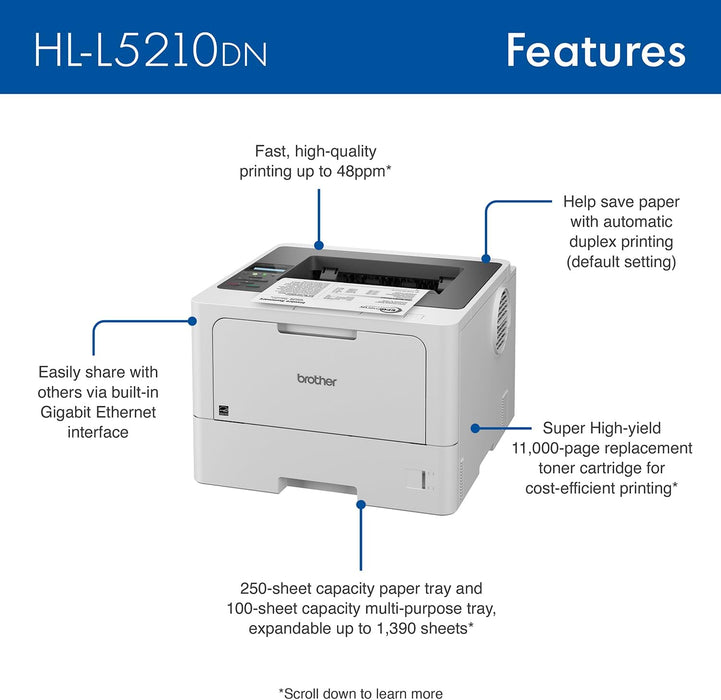 Brother HL-L5210DN Professional Mono Laser Printer