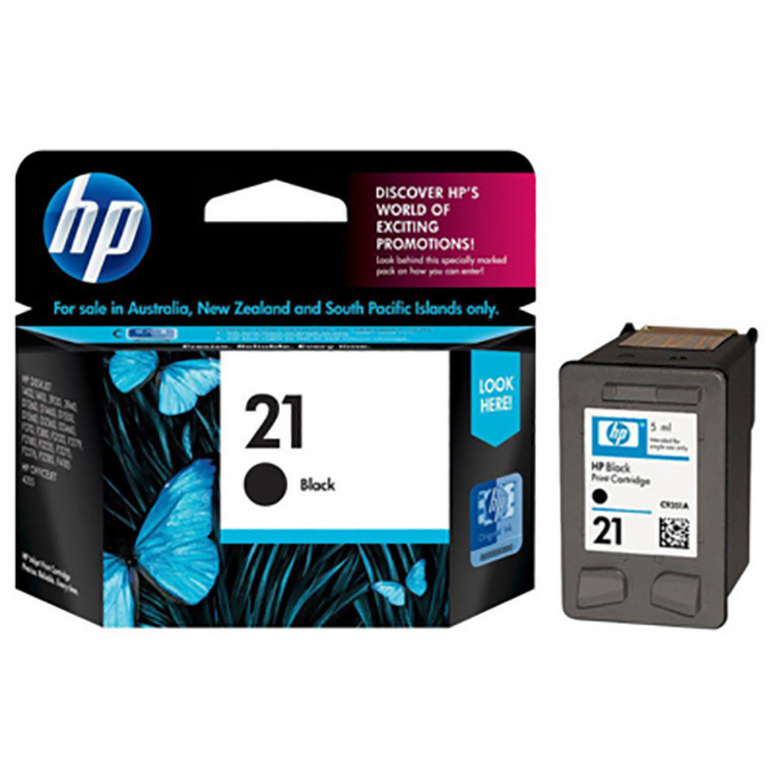 HP 21 Black Original Ink Cartridge (HP-C9351AE)