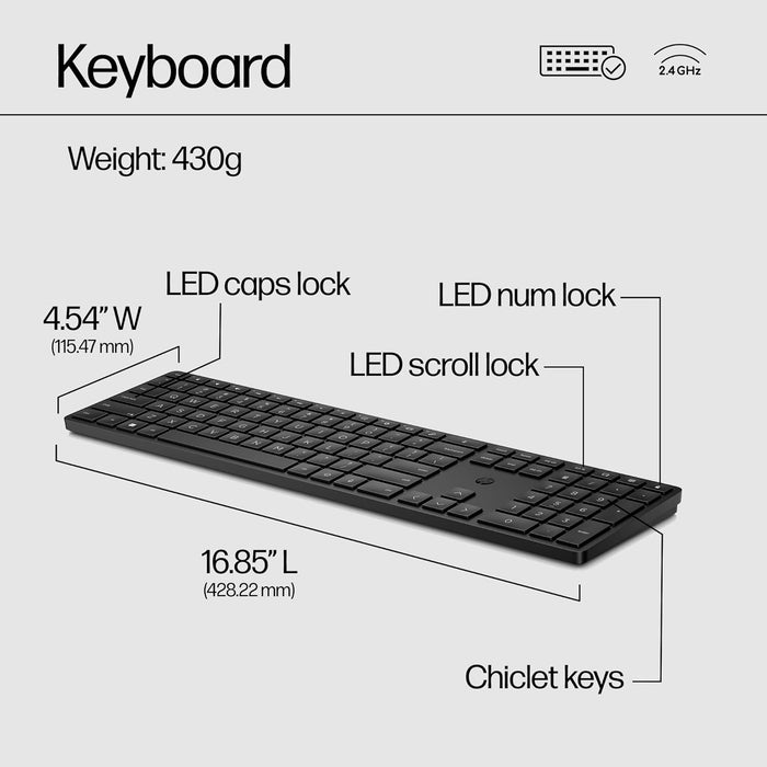 HP 650 Wireless Keyboard and Mouse Combo (4R013AA