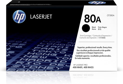 HP 80A Black Original LaserJet Toner Cartridge (CF280A)