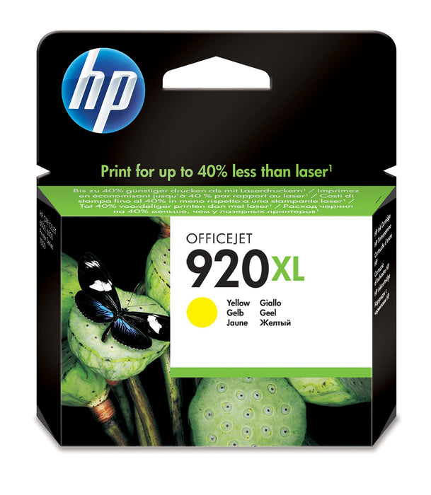 HP 920XL High Yield Yellow Original Ink Cartridge (CD974AE)