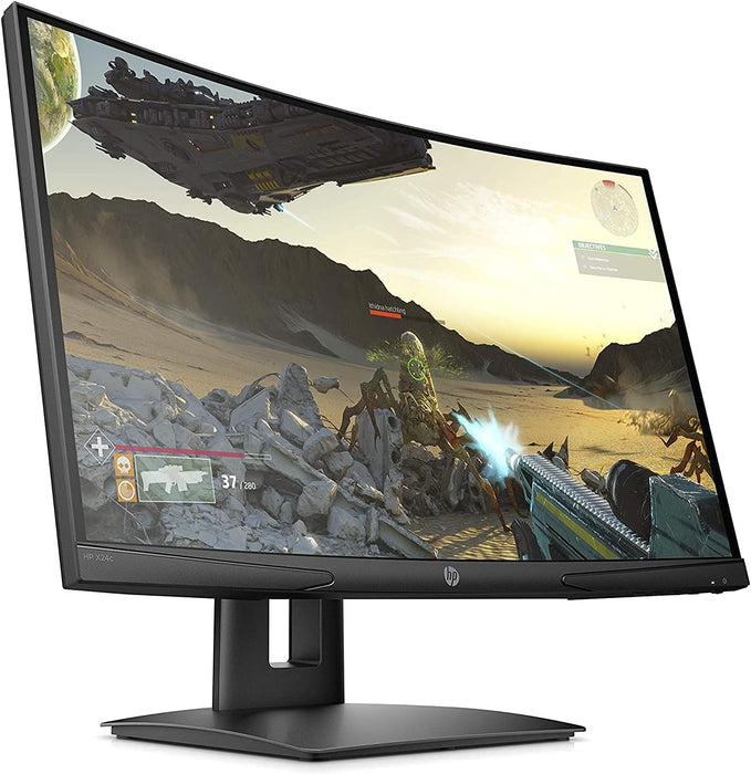 HP X24c Gaming Monitor, 24 Inch, 1500R Curved Gaming Monitor