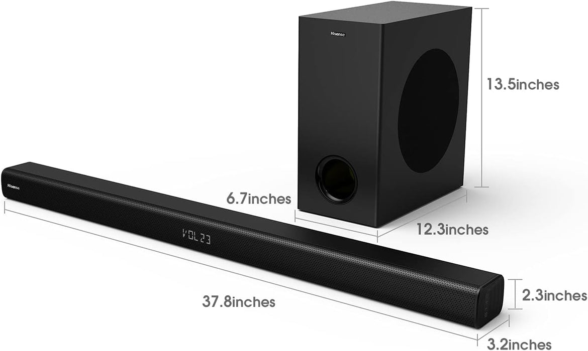 Hisense HS218 2.1 Channel Soundbar With Wireless Subwoofer