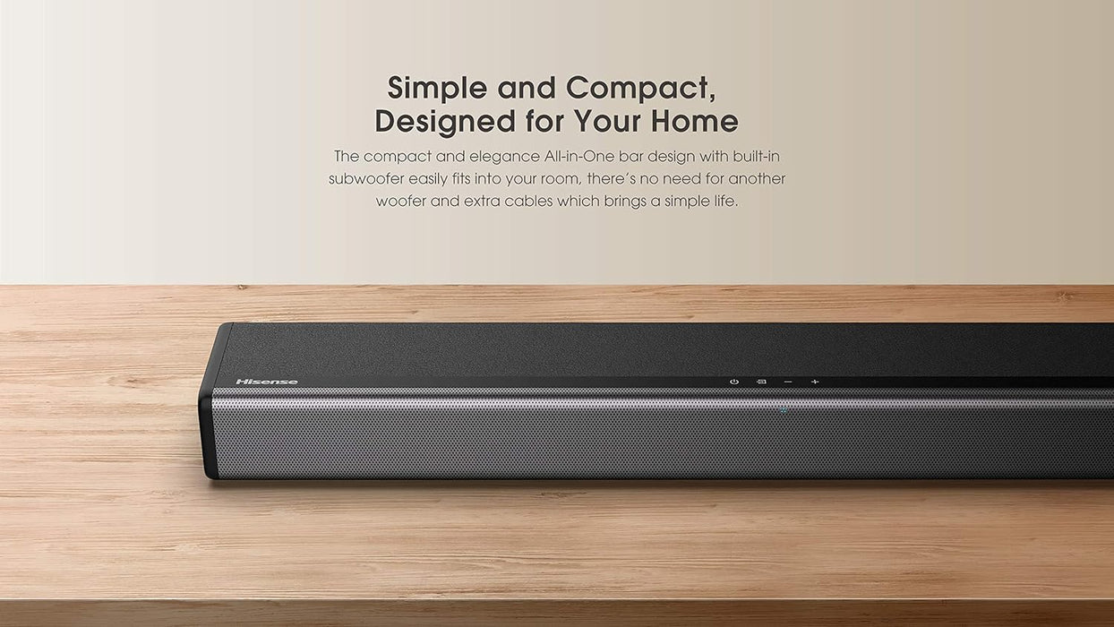 Hisense HS218 2.1 Channel Soundbar With Wireless Subwoofer