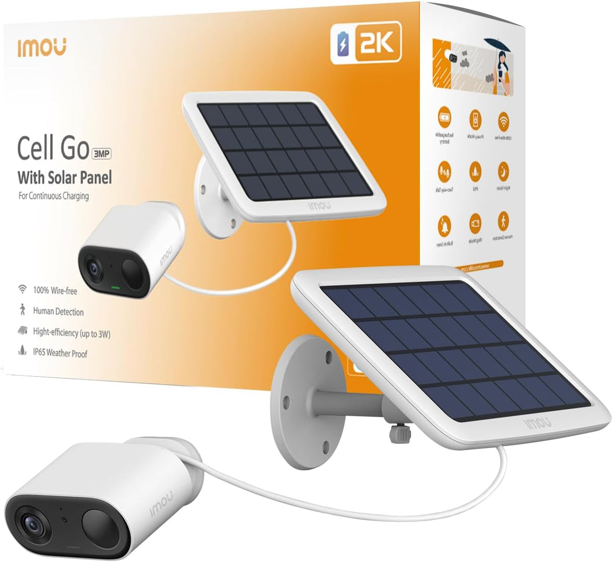 Cell Go Full Color IMOU Cell Go (Kit) With Solar Panel Rechargeable Camera | Digital Nest ...