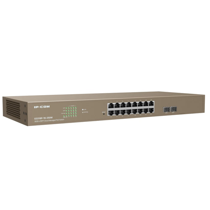 IP-COM G3318P-16-250W 16GE+2SFP Cloud Managed PoE Switch 