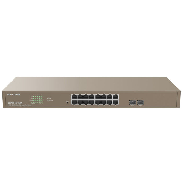 IP-COM G3318P-16-250W 16GE+2SFP Cloud Managed PoE Switch 